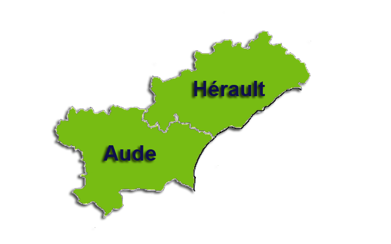 carte aude hérault